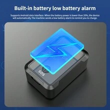 Rastreador GPS mini con imán fuerte, posicionamiento WIFI anti-robo para automóvil, localizador GPS, control de aplicación, batería incorporada, protección de cerca, seguimiento inteligente para mascotas y anti-pérdida de la familia - Negro - Ver 4