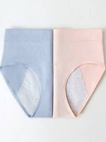 3 Stück Damen Menstruationshosen, reine Baumwolle Schrittlänge, hochgeschnittene Shorts, Anti-Seitenleckage, feuchtigkeitsabsorbierend, atmungsaktiv und bequeme Slips