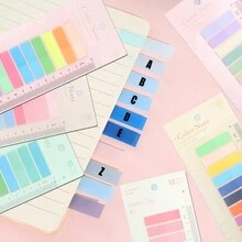 2000張黏貼式書籍標籤,透明便條紙,多色書籤,適用於閱讀的可寫及重現各頁標注標籤 - 彩色 - 查看 2