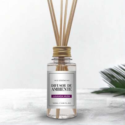Difusor Aromatizador De Ambiente 100ml - Lavanda Musk Cilindrico