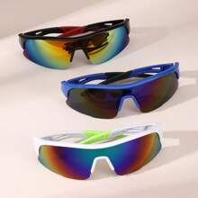 1 件户外骑行运动时尚眼镜，适合跑步、登山等。街头遮阳配件海滩配件眼镜遮阳镜，适合夏季海滩度假、户外、旅行 - 彩色 - 查看 9