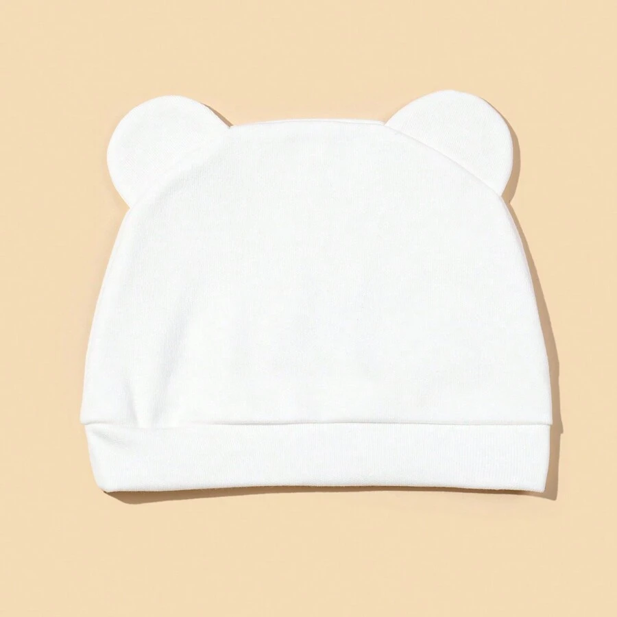 1pc Ultra Soft Cartoon Pattern Baby Beanie Hat, Spring/Summer Indoor/Outdoor Multi-Functional Breathable Warm Windproof Cap, Suitable For Swaddling Blanket