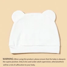 1pc Ultra Soft Cartoon Pattern Baby Beanie Hat, Spring/Summer Indoor/Outdoor Multi-Functional Breathable Warm Windproof Cap, Suitable For Swaddling Blanket