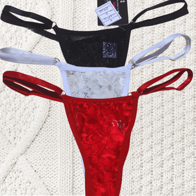 Kit 3 calcinhas fio - calcinha fio de renda