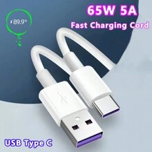 Cablu USB tip C 65W 5A încărcare rapidă cablu de date pentru Samsung Galaxy S23 S22 XiaomiK60 13 12S Redmi HuaweiP40 OPPO VIVO accesorii telefon mobil Android cablu USB C încărcător Power Bank linie USB C
