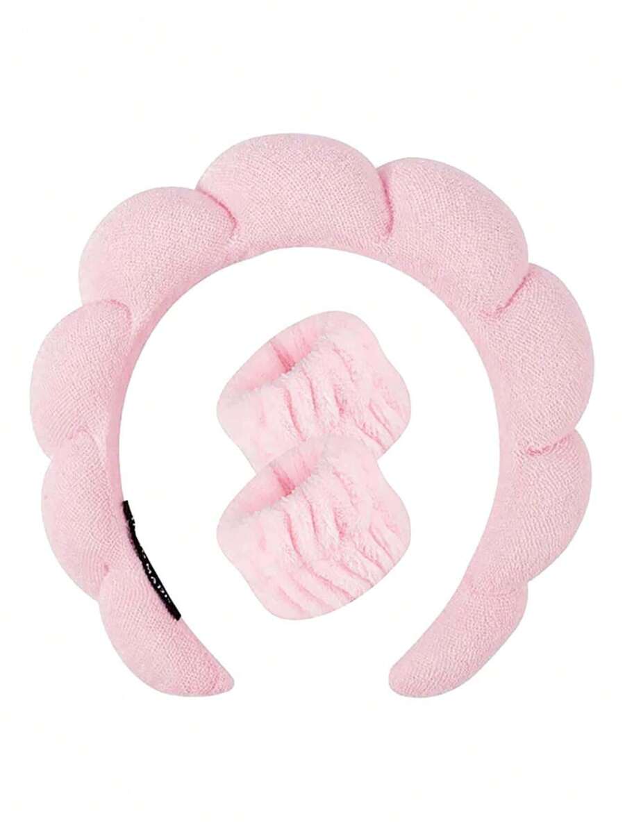1 Face Washing Headband/2 Face Washing Wrist Straps/3 Set Of