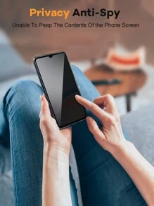 2pcs Full-Screen Coverage Tempered Glass Screen Protector Compatible With Samsung Galaxy A14 A34 A23 A54 A53, Anti-Spy Privacy Protective Film With High Hardness Rhinestone Anti-Scratch & Anti-Fall, Sensitive Touch, Compatible With Galaxy A01-91 Series Gift For Birthday, Family, Friends Phone Screen Protector, Phone Accessories