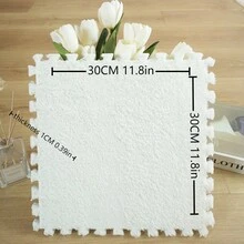 臥室地毯,客廳全地面大地毯,泡沫毛絨拼接地毯,床邊墊 - 淺灰5pcs+淺粉5pcs - 查看 3