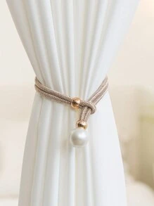 Bộ 2 dây buộc rèm trang nhã có khóa cao cấp, móc giữ an toàn và móc đa năng - Hoàn hảo cho gia đình, ngoài trời, phòng ngủ và văn phòng - Màu be - Xem 9