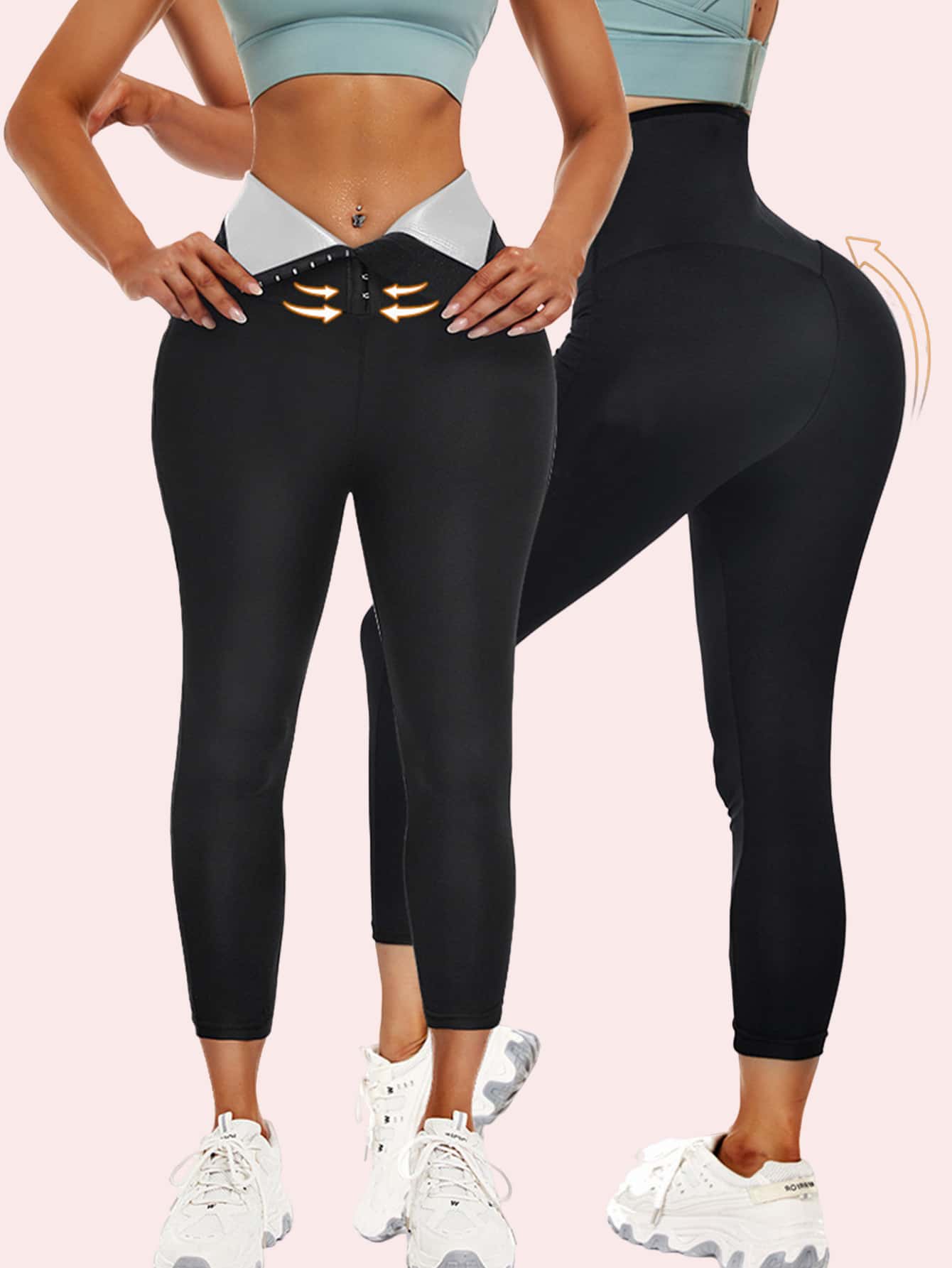 NONE SMELL Women Hook Waist Trainer Corset High Waist Sauna Sweat