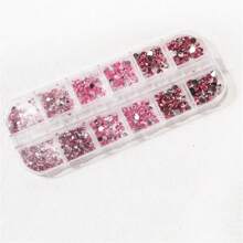 1 Box, DIY Flash Teeth Jewelry Y2k Small Round Rhinestones Hip Hop Style Tooth Decoration Music Festival Body Decoration Stickers - Multicolor - View 15