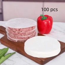 Stainless Steel Burger Press Patty Maker With Non-stick Coating, Includes 100 Patty Papers