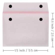 luckese Laptop Sleeve 13-13.3 Inch Faux Leather Protective Compatible With Macbook Air Or 13 Inch Notebook PC Magnetic Close - Baby Pink - View 2