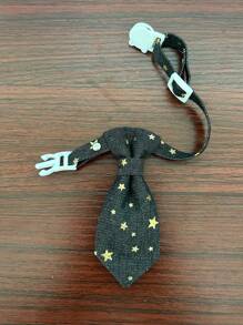 1入組可調節的可愛星空蝴蝶結項圈,適用於小型犬和貓（星星圖案位置隨機） - 彩色 - 查看 9