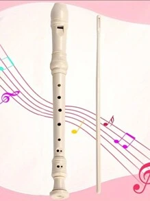 Beginner's 8 Holes Vertical Flute Instrument With Detachable Design - White - View 1