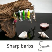 5入組3種類型的假餌,模擬蚱蜢和螳螂等生物- 包括收納盒和釣魚配件,非常適合釣蟹！ - 彩色 - 查看 7