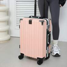 Luggage Suitcase Carry-On Trolley Case Travel Bag 20" Short Trip High Capacity Scratch Resistant Aluminum Frame Silent Spinner Wheels 24" Travel Vacation Suitcase For Men Women Students Dorms Bag For School School Accessories School Stuff - Pink - View 9