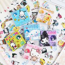 Sanrio 60Pcs/Box Small Hello Kitty Kuromi Cinnamoroll Pochacco Stickers DIY Laptop Phone Diary Cute Cartoon  Kitty Cat Sticker(Some Parts May Be Random)(New And Old Packaging Random)