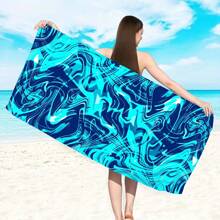 1pc Extra Large Beach Towel, Big Size, Super Absorbent, Quick Dry, 59" X 29", Summer Essential, Wind & Sun Protection For Beach, Party, Travel, Camping, Beach Accessories, Holiday Gift Beach Essentials