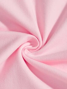 Baby Girl Cartoon Rocket & Smiling Face Slogan Print Bodysuit - Pink - View 6