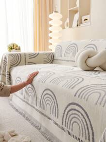 1個現代附底防滑沙發罩,四季通用,適用於沙發、桌布、野餐墊、臥室、客廳、辦公室、室外等。 - 淺灰 - 查看 9