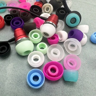Silicone Earbud Cover For 4.5mm-5.5mm In-Ear Headphones, Universal Protective Earphone Cover Multiple Colors Noise Reduction Comfortable Earbuds