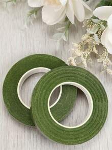 3pcs Flower Tape Handmade DIY Simulation Flower Pole Paper Wrap Tape Paper Tape Sugar Flower Pole Wrap Tape - Green - View 2