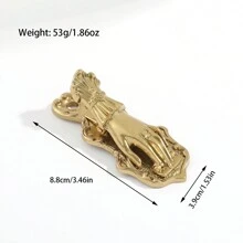 1pc Lady's Hand Shaped Bookmarks For Diary / Planners, Creative Metal Bookmark - Ancient Golden Color - View 2