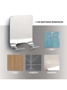 1 Stück/2 Stücke/4 Stücke, 304 Edelstahl Rasierhalter Rasierer Haken Halterung, selbstklebender Edelstahl-Aufbewahrungshaken, Duschhaken für Rasierer, Badezimmer, Küchenorganizer für Stecker, Bademantel, Handtuch, Loofah, Bademantel, Mantel. Doppelseitiges Klebeband wird mitgeliefert.