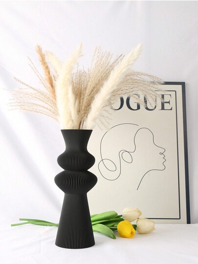 Moderne Minimalist Plastic Vase, Living Room, Study, Office Or Showroom Creative Perfect Flower Arrangement, Adding Touch Of Elegance To Any Space Birthday Graduation Home Back School Room Supplies Vase Glass view 3