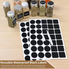 12 个带铝盖的玻璃香料罐，4 盎司玻璃罐带香料标签贴纸，调味料储存瓶，适用于香料架、橱柜、抽屉 - 無色 - 查看 5