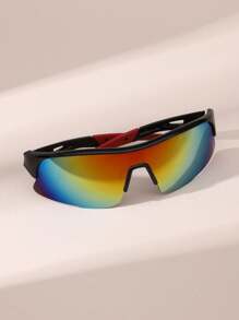 1 件户外骑行运动时尚眼镜，适合跑步、登山等。街头遮阳配件海滩配件眼镜遮阳镜，适合夏季海滩度假、户外、旅行 - 彩色 - 查看 5