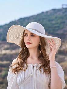 1 chiếc mũ xô chống nắng ngoài trời có vành rộng, chống thấm nước và thoáng khí, nhanh khô, thích hợp cho mùa xuân/hè/thu - A - Xem 9