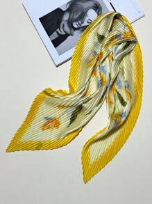 New Arrival Simple Printed Scarf 70cm Square Scarf, Fashion Women's Silk Scarf With Crinkle Design, Versatile Headband, Neck Scarf, Waist Belt, Unique Accessory - Multicolor - View 15