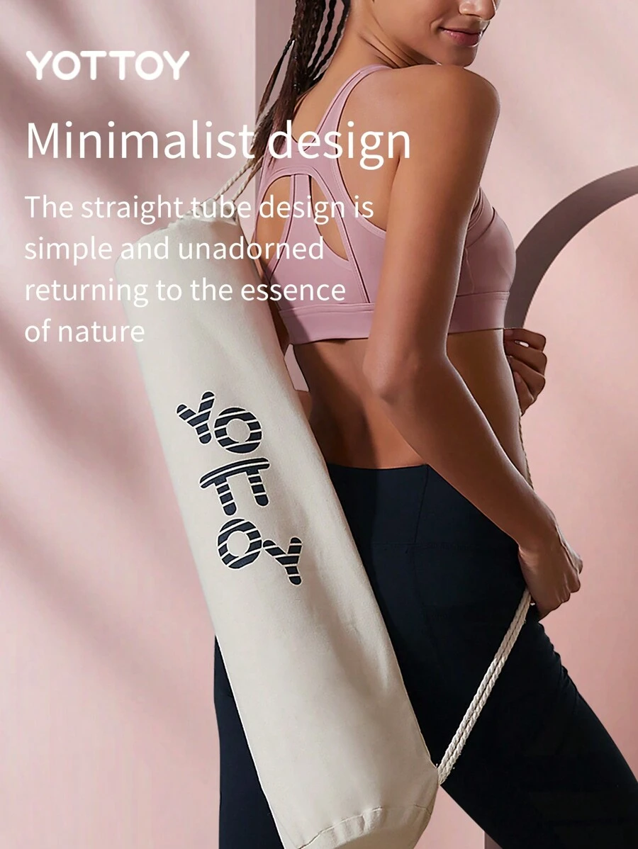 YOTTOY 1個瑜珈墊收納袋,可攜式耐用透氣瑜珈袋