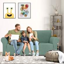 YSTYLE Sofa Cover 1/2/3/4 Seats With Armrests, Stretch Couch Cover, Heavyweight Winter Slipcover, Non-Slip Sofa Cover Washable - Green - View 2