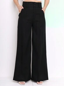Women Pants - 黑色 - 查看 2