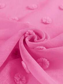 1pc Plush 3d Ball Sheer Curtain, 50% Light Filtering, Romantic Curtain For Room, Kitchen, Various Colors And Sizes Available