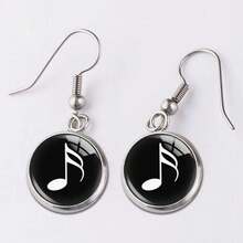 2 Miếng ( 1 đôi ) Không giới tính Nhiều màu Dấu âm nhạc Hình dạng Hoa tai , Sành điệu Thép không gỉ Pha lê thủy tinh Tròn Cái móc Hoa tai Thích hợp Cho du lịch , Buổi tiệc , Nhảy , Mặc hàng ngày - Nhiều màu - Xem 4