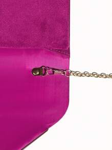 SIIZA Bolso de mano de fiesta formal rojo rosa para mujer, bolsos de noche para boda, cóctel y baile de graduación, nuevo bolso de mujer para otoño e invierno, el mejor bolso de otoño - Rosa Fucsia - Ver 7