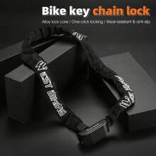 WEST BIKING Bicycle Lock Anti-Theft Key Lock Mountain Bike Electric Vehicle Chain Lock Battery Vehicle Chain Lock - Black - View 5