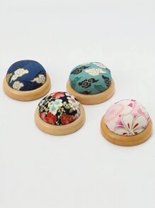 1 chiếc phụ kiện may vá thủ công tự làm, hộp đựng kim khâu, miếng lót kim, túi đựng kim có đáy gỗ, đệm kim, giá đỡ kim bằng gỗ kiểu Nhật, hộp đựng kim kiểu Nhật. - Đám mây may mắn trên nền xanh nhạt - Xem 3