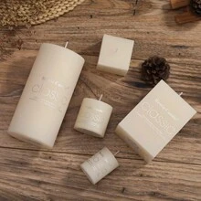 Vela Cuadrada Grande Blanca Marfil Para Cumpleaños, Boda, Decoración Del Hotel - Albaricoque - Ver 5