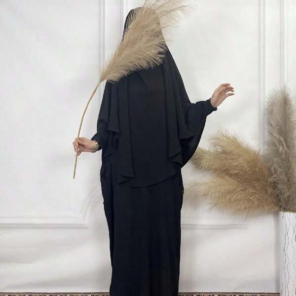 1 Set Of Solid Color Breathable Fabric Ladies' Headscarf Women Hijab