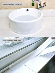 1 Rollo de Cinta de Silicona Antihongos y Resistente al Agua, 3.2m*2.2cm, para Fregaderos de Cocina/Baño, Inodoro, Bañera (Consulte el video y los detalles para las instrucciones y pasos de instalación. La superficie a aplicar debe estar seca y libre de agua. Es mejor reemplazarlo una vez al mes), Pegatinas, Vinilos Decorativos para el Hogar, Artículos de Decoración de Primavera para Refrescar su Hogar, Pegatinas de Decoración de Ramas