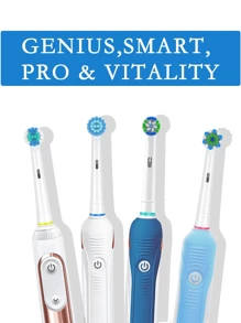 12pcs 1cm Diameter Standard Cleaning Electric Toothbrush Heads, Suitable For 7000/Pro 1000/9600/5000/3000/8000/Genius And Smart Electric Toothbrushes - White - View 5
