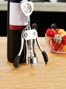 1入組多色簡約多功能鋅合金啤酒和葡萄酒開瓶器，適用於派對、酒吧、旅館、餐廳、廚房，商業和家庭使用，可開瓶、啤酒罐和易拉罐