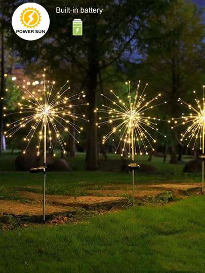 قطعة أو قطعتين إضاءة فريية خارجية تعمل بالطاقة الشمسية، أضواء ملونة، إضاءة دافئة، للممر الحديقة، أسرة الزهور، آنية الزهور، أضواء عشب مقاومة للماء، مناسبة لديكور الحديقة والحديقة والشرفة والساحة؛ مجموعة مع فلاشة صغيرة قابلة لإعادة الشحن، مصنوعة من مادة ABS، 0.5 واط، مع سلسلة مفاتيح، مقاومة للماء، 5 ألوان عشوائية، محمولة قابلة لإعادة الشحن، خارجية، ساطعة جدًا، مقاومة للماء، للاستخدام في السفر لديكور عيد الحب