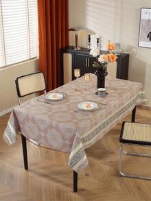 1入組升級耐用pvc防水、防油、耐熱桌布,適用於家庭、客廳、廚房、餐桌、咖啡桌裝飾、表面保護、日常生活、戶外野餐、派對桌布,波希米亞風格 - 波西米亞A - 查看 10