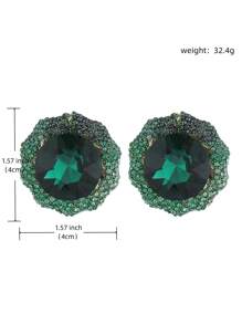 1pair Original Vintage Design High Fashion Round Shaped Punk Style Atmospheric Goddess Earrings For Nightclubs, Parties, Weddings, Banquets, Night Events And Romantic Dates